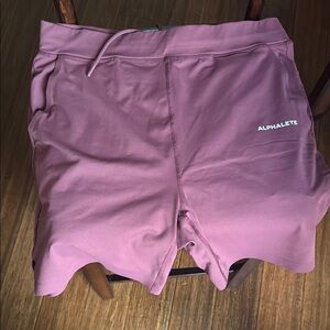 Alphalete Maroon Athletic Shorts for Performance